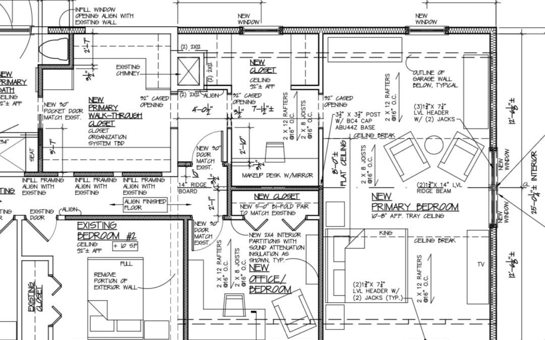 Lagace Construction blue print for a renovation in East Windsor connecticut
